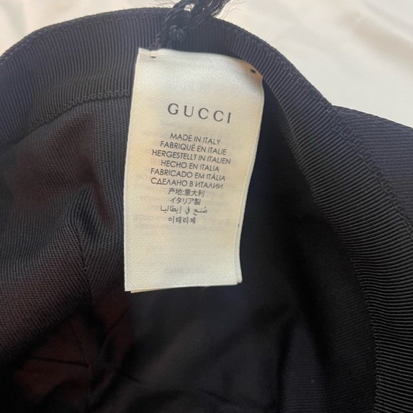 Gucci Unisex Black Canvas Baseball Hat with "Loved" Embroidery Size L - Picture 8 of 8